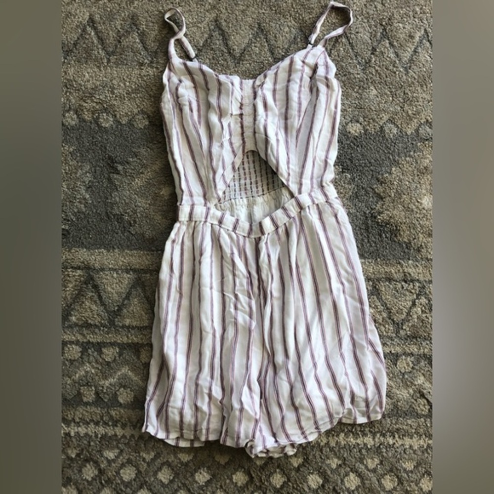 Hollister striped cutout romper  NWT